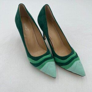 FOWT Women Kitten Heels Pumps High Heel Pointed Toe Pump Slip-on Rainbow Shoes